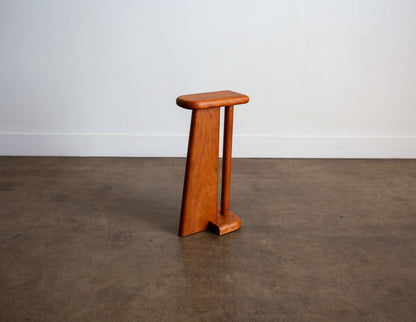 A hand-built Snyder DePass Cherry Drink Table, showcasing its slender profile, minimalist design, and the beautiful grain of the solid Cherry wood.